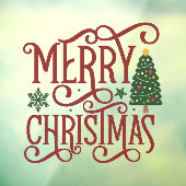 Prettig Kerstmis zakelijke begroeting Raamsticker (Vel 3)