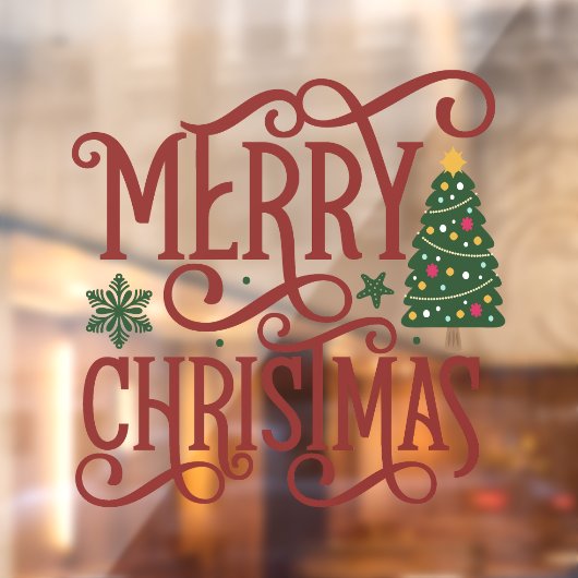 Prettig Kerstmis zakelijke groet Raamsticker (Vel 2)