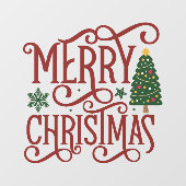 Prettig Kerstmis zakelijke groet Raamsticker (Vel)