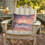 Prettig Kerstmis Zonsondergang Lucht Wolken Natuur Buitenkussen (Stoel)