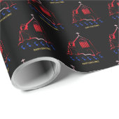 Prettig Kerstmis zwart Cadeaupapier (Rol Hoek)