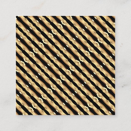 Prettig Kerstmis Zwart en Goud Italiaans Kerstfees Vierkante Visitekaartje (Achterkant)