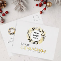 Prettig Kerstmis Zwarte Gouden Krans Zakelijk