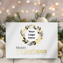 Prettig Kerstmis Zwarte Gouden Krans Zakelijk