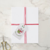 Prettig KerstMuis, Feest Muis Cadeaulabel (Met Touw)