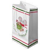 Prettig KerstMuis, Feest Muis Klein Cadeauzakje (Voorkant Gekanteld)