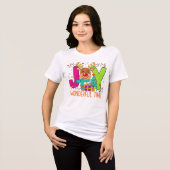 "Prettig Kerstrendier T-shirt" Tri-Blend Shirt (Voorkant volledig)