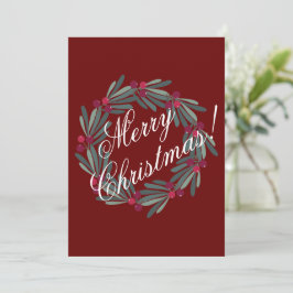 Prettig Kerstscript Eenvoudig Schattig Feestelijk Feestdagenkaart