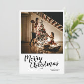 Prettig kerstscriptie aangepaste bomen kaart (Staand voorkant)