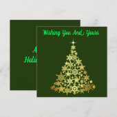 Prettig Kerstseizoen Green Card Feestdagenkaart (Voorkant / Achterkant)