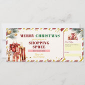 Prettig kerstshopuitje Kerstvoucher Cadeau (Voorkant)
