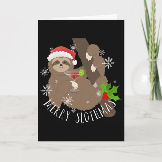 Prettig Kerstsloth Grappig Kerstsloth Kerstcadeau Kaart (Voorkant)