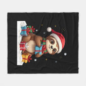 Prettig Kerstsloth schattig Kerstmis luiaard Kerst Fleece Deken (Voorkant (Horizontaal))