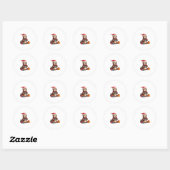 Prettig Kerstsloth schattig Kerstmis luiaard Kerst Ronde Sticker (Vel)