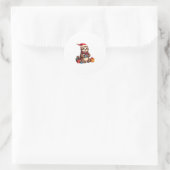 Prettig Kerstsloth schattig Kerstmis luiaard Kerst Ronde Sticker (Tas)