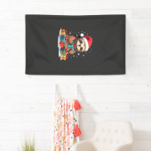 Prettig Kerstsloth schattig Kerstmis luiaard Kerst Spandoek (Insitu)