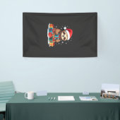 Prettig Kerstsloth schattig Kerstmis luiaard Kerst Spandoek (Beurs)