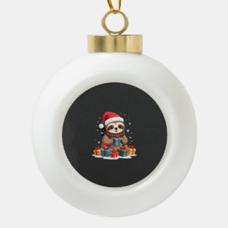 Prettig Kerstsloth schattige Kerstmis luiaard Kers Keramische Bal Ornament