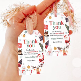 Prettig Kerstvakantie Kerstman Cadeau Familie Lera Cadeaulabel
