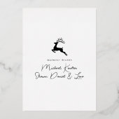 Prettig Kerstvakantie Rendier Folie Feestdagenkaart (Achterkant)