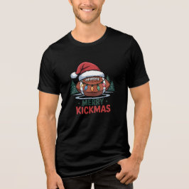 Prettig Kerstvoetbal Kerstontwerp Tri-Blend Shirt