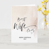 Prettig Kerstwens Voor Vrouw van Man Kerstmis Kaart (Gele Bloem)