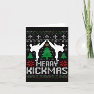 Prettig Kickmas Karate Jiu Jitsu Lelijk Kerstmis K Kaart