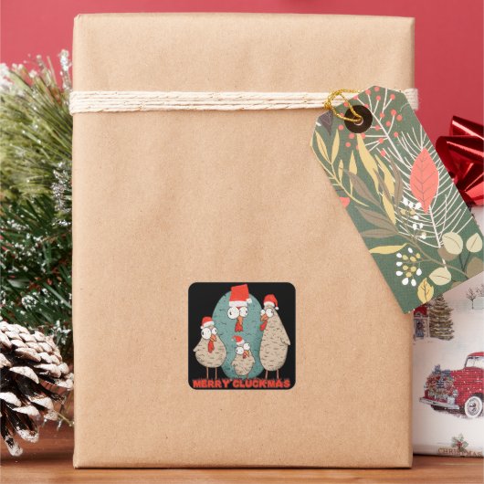 Prettig Kippkerstfeest - Grappige kerstvakantie Vierkante Sticker (Feestdagen)