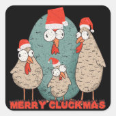 Prettig Kippkerstfeest - Grappige kerstvakantie Vierkante Sticker (Voorkant)