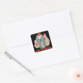 Prettig Kippkerstfeest - Grappige kerstvakantie Vierkante Sticker (Envelop)