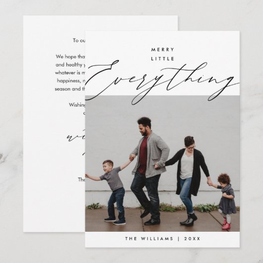 Prettig Klein Alles, Familie Foto Overlay Feestdagenkaart (Voorkant / Achterkant)