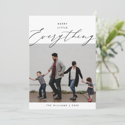 Prettig Klein Alles, Familie Foto Overlay Feestdagenkaart (Staand voorkant)