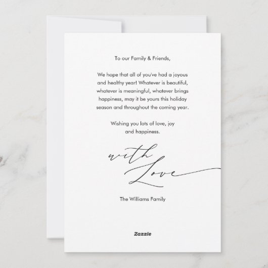 Prettig Klein Alles, Familie Foto Overlay Feestdagenkaart (Achterkant)