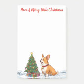 Prettig Klein Kerstfeest - Corgi Post-it® Notes (Voorkant)