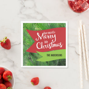 Prettig Klein Kerstfeestje Personaliseer Servetten