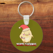Prettig KliekKerstmis, Grappige Kerstkip Sleutelhanger (Voorkant)