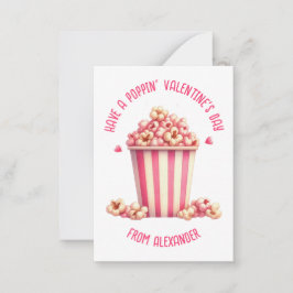 Prettig knallend Valentijnsdag Roze Poffertjes Har Notitiekaartje