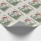 Prettig Koe Kerstfeest Cadeaupapier (Hoek)