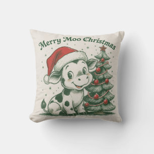 Prettig Koe Kerstfeest Kussen