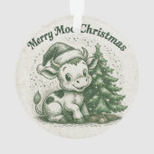 Prettig Koe Kerstmis Ornament (achterkant)