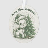Prettig Koe Kerstmis Ornament (voorkant)