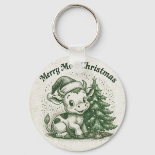 Prettig Koe Kerstmis Sleutelhanger