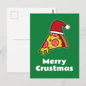 Prettig Korstmas FUNNY PIZZA SNIP KERSTMAN Briefkaart (Voorkant / Achterkant)