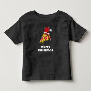 Prettig Korstmas FUNNY PIZZA SNIP KERSTMAN Kinder Shirts