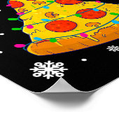 Prettig Korstmas Pizza Kerstboom Kerstcadeaus Kind Poster (Hoek)