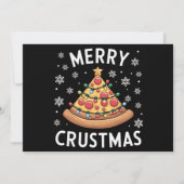 Prettig Korstmas Pizza Kerstboom Kerstmis Geschenk Feestdagenkaart (Voorkant)
