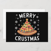 Prettig Korstmas Pizza Kerstboom Kerstmis Geschenk Feestdagenkaart (Voorkant / Achterkant)