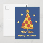 Prettig Korstmas - Pizza Kerstkaart Briefkaart (Voorkant / Achterkant)