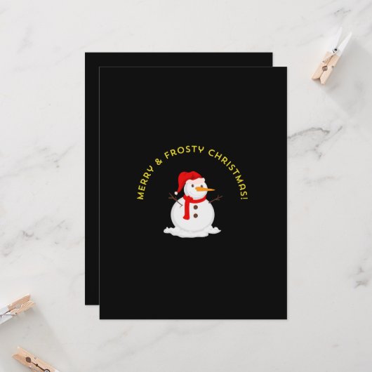 Prettig & Koud Kerstfeest Kaart (Voorkant / Achterkant in situ)