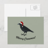 Prettig KraaiKerstmis Kerst Kraai Vakantie Ansicht Feestdagenkaart (Voorkant / Achterkant)